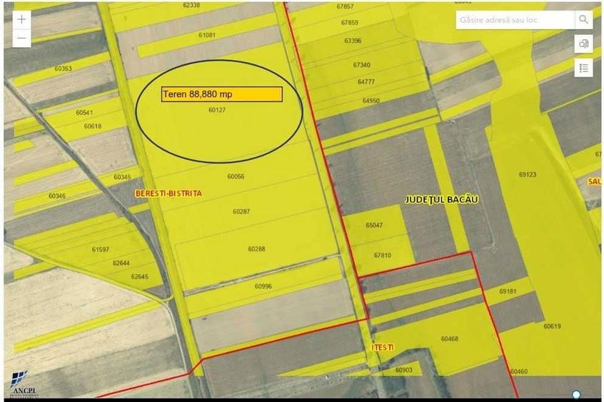 Teren extravilan 88.880 MP la E85! - 1