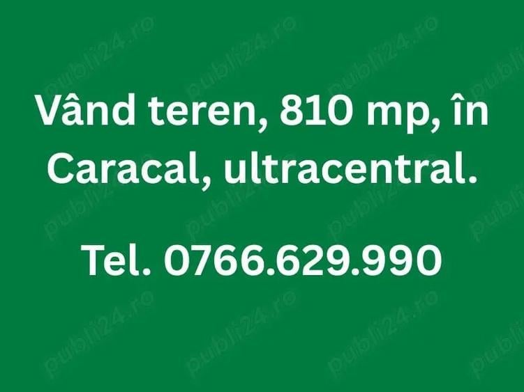 Teren de 810 mp, în Ultracentral