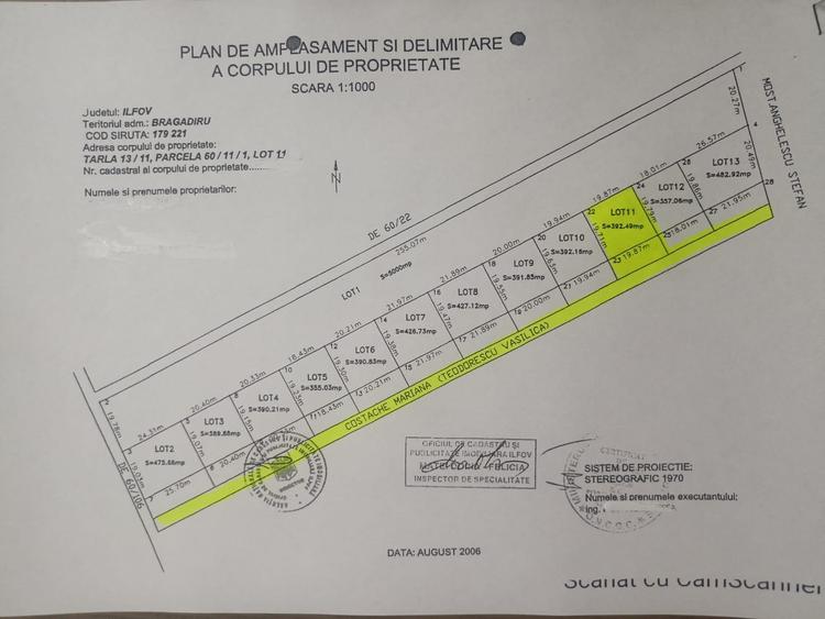 Vanzare teren 550 mp/20 ml in Prelungirea Ghencea str Ciresar - 13