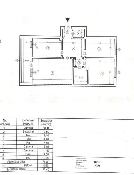 Apartament 3 camere 2 băi 72mp | Gara - Piața Unirii - 11