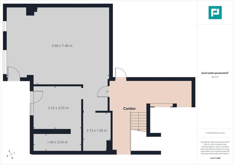 Apartament cu 2 camere în Iosia