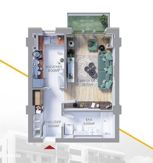 Inchiriez garsoniera Abangarden 3 Bartolomeu - 3