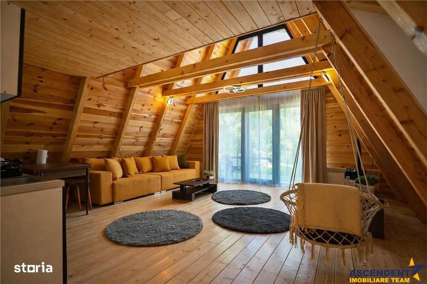 Eleganta,echipata casa A Frame,1.200 mp teren,deschidere Piatra Craiul - 7