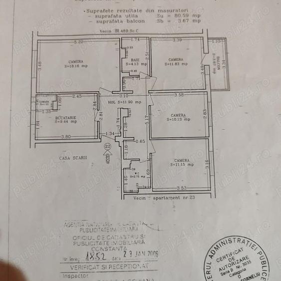 Apartament 4 camere decomandat Inel 1, etaj 1, vedere bilaterala - 1