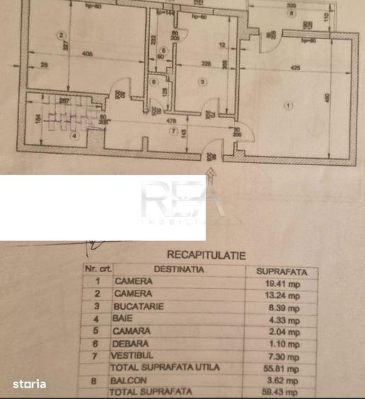 2 camere Vitan decomandat,centrala,inst. schimb.,et. 4,an 1993,59 mp - 1