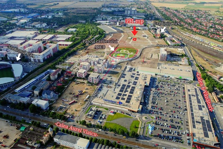 Teren de vanzare pe colt, cu deschidere dubla - 40 m front stradal - 2