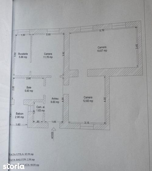 Apartament 3 camere ultracentral etajul 1 - 4