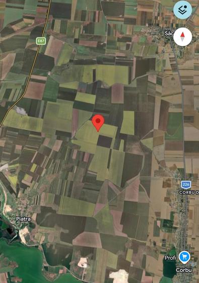 Teren agricol 4150 mp cu deschidere 24 ml la DE - situat intre Corbu si Sacele - 1