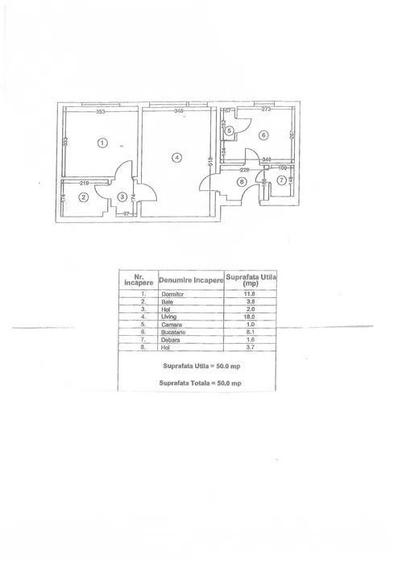 Apartament cu 2 camere în Tomis II