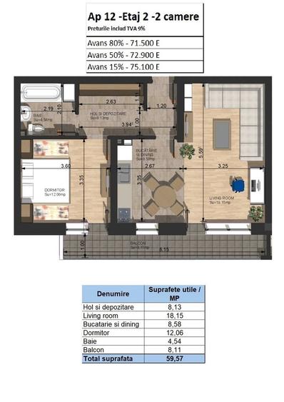 Ultimele 2 Apartament 2 camare Dezvolator Campulung Arges Bloc Nou - 4