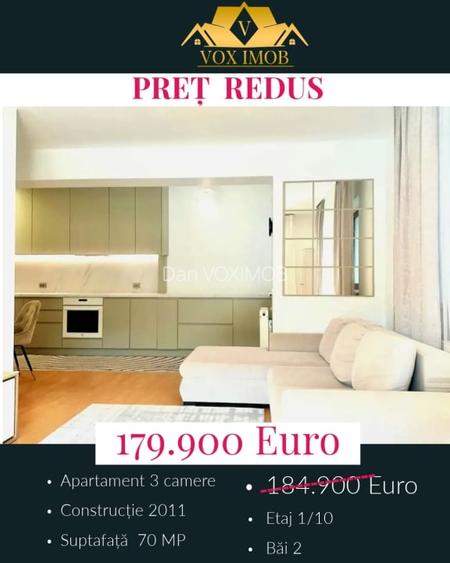 Pret Redus apartament 3 camere zona Noua