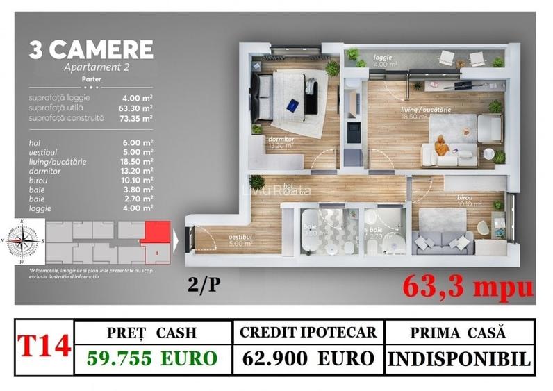 Apartament cu 3 camere decomandat în Theodor Pallady Apartament cu 3 camere decomandat în Theodor Pallady