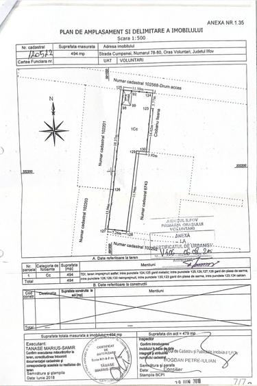 Teren intravilan 494mp Voluntari cu certificat de urbanism P+2 - 3