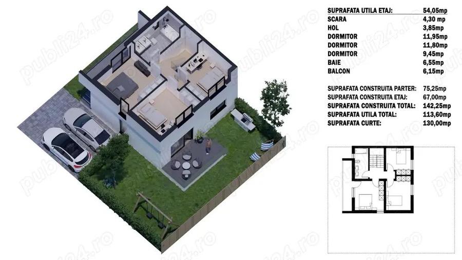 Casa noua in cartier reziden?ial, P+1 avand 120 mp utili, curte, 2 parcari Draga?ani - 5