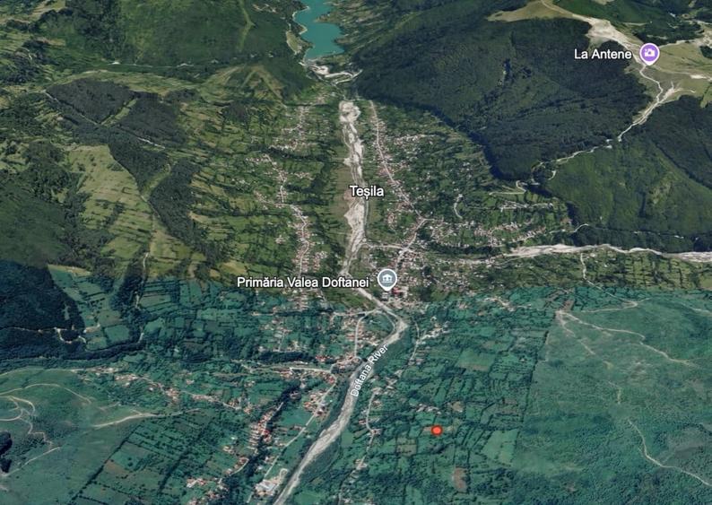 Teren retras panoramic Valea Doftanei 1350 mp panta lina, cu utilitati - 14