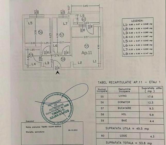 Apartament 2 camere Imobil 2021 Etaj 1  Valea Largă – Brâncuși Policlinica - 10