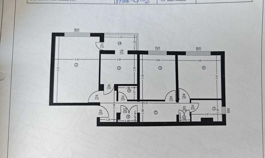 Apartament cu 3 camere decomandat în Popa Șapcă