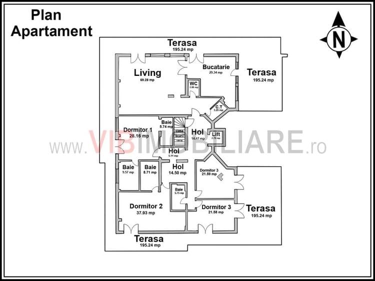 Penthouse spectaculos – Herastrau | Virgil Madgearu – 5 camere, terasa panoramic - 8