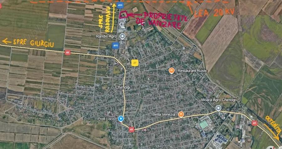 Teren intravilan 9970 mp , com. Chirnogi, jud. Calarasi (situat la 50-60 km de Bucuresti) - 7