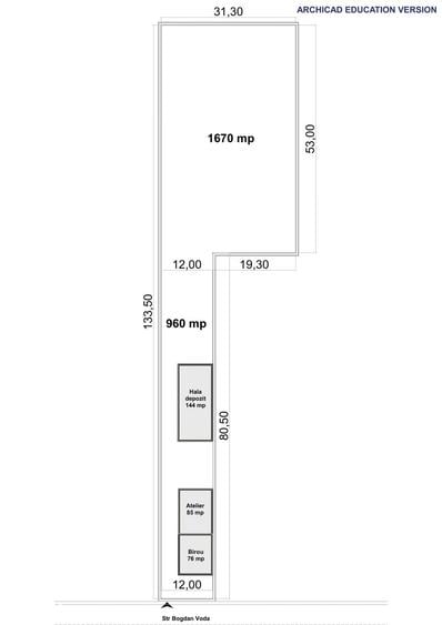 Spațiu comercial, de 2,630 mp, în Central