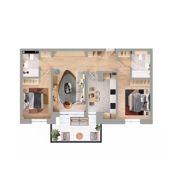 Solid Baba Novac- 3 Camere La Cheie, Smart Home , Incalzire Pardoseala - 9