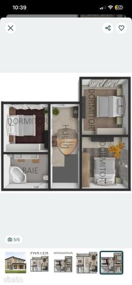 Casa 4 camere, Valu lui Traian, zona F, P+1, 145 mp utili 245 mp teren - 2