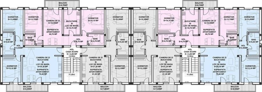 Apartament cu 3 camere decomandat în Mihai Viteazul