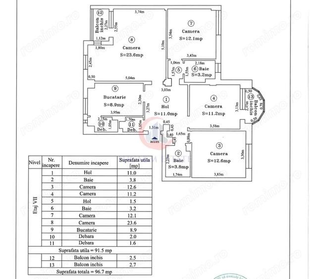 Apartament cu 4 camere decomandat în Simion Bărnuțiu