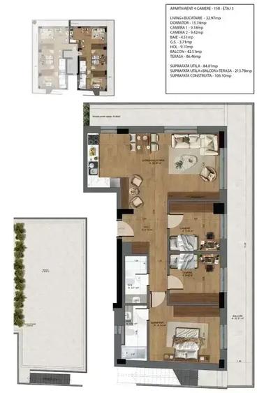 Apartament cu 4 camere decomandat în Unirii