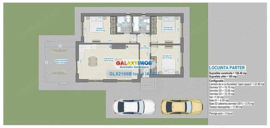 Casa Singulara Parter 4 camere Tunari Stil Mediteranean - 10