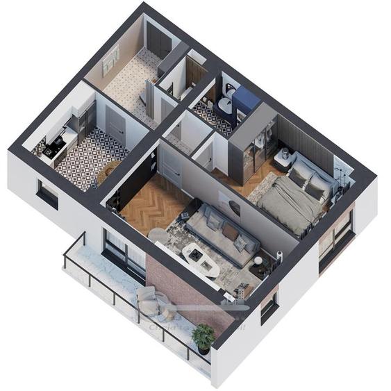 Apartament cu 2 camere decomandat în Galata