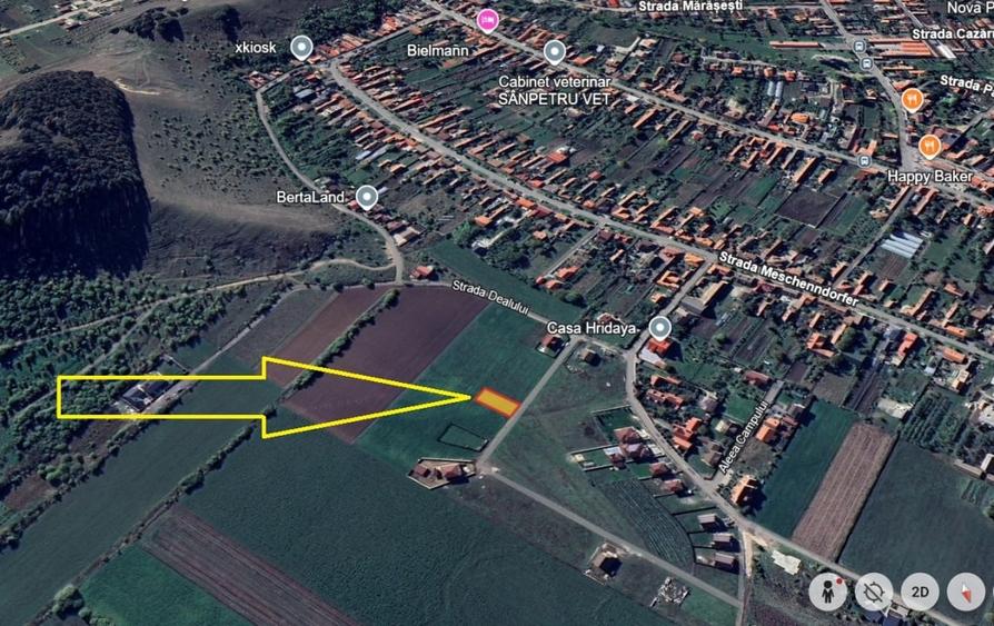 Teren intravilan de vanzare, cu vedere catre Dealul Lempes - Sanpetru - 585 mp - 1