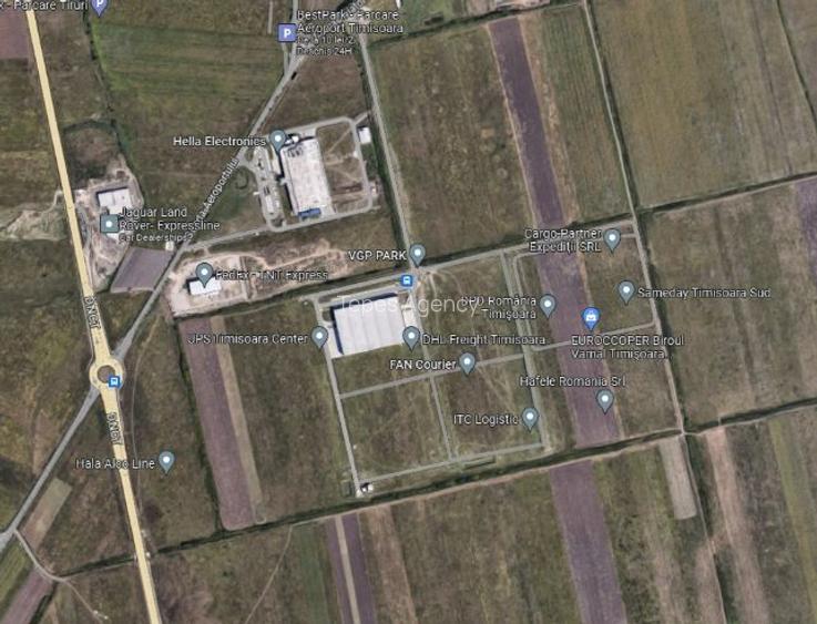 Teren, Ghiroda – Aeroport, 1180mp, ind, AC pt. Hala cu SU=350mp