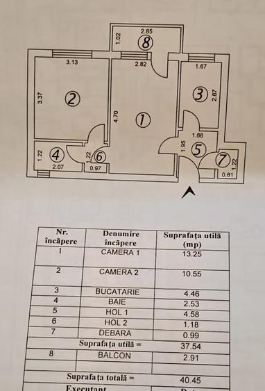Apartament  cu 2 camere, zona Micro 20 Pret 49.900 Euro - 8