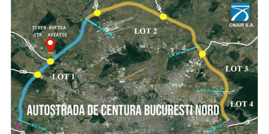 Teren Intravilan Buftea langa Autostrada A0 ideal pentru hale industriale - 6