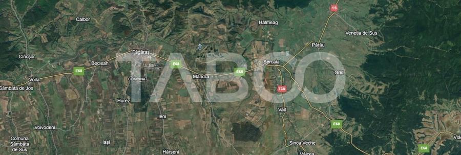 Teren intravilan 4332 mp cu utilitati front stradal 143m Satul Sercaia - 1