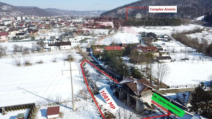 Teren intravilan 1081 mp + constructie 230 mp - Gura Humorului, - 2