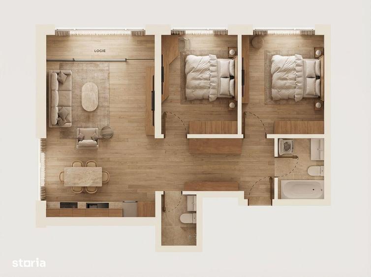 Apartament 3 camere | finisat | 2 bai, 2 AC incluse | Str. Stelelor - 1