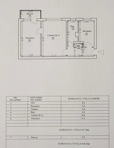 URGENT - Ap. 2 camere - Cf 2A - Bucatarie Mare - Nedecomandat - Et. 2/4 - Vest - 1
