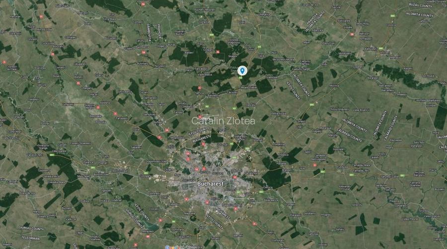 Teren intravilan(2200 mp/4500 mp) cu deschidere la autostrada A3!