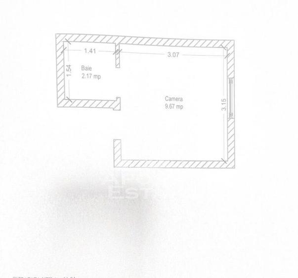 Garsoniera in bloc de apartamente,centrala proprie,zona A... - 2