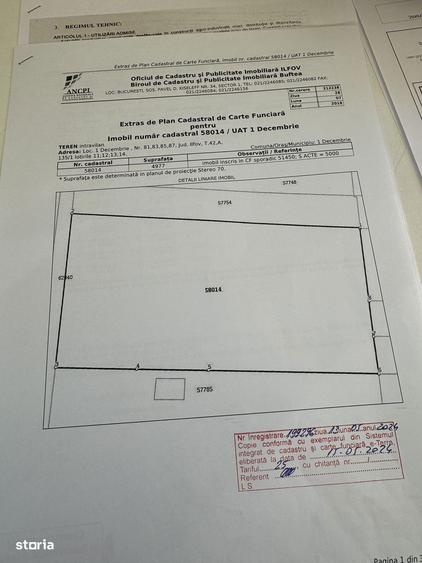 5000 mp , 1 Decembrie ,Ilfov teren cu deschidere 51 ml la DN5 - 2