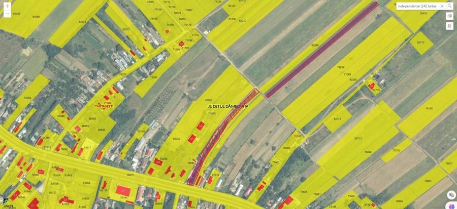 Tartasesti,str. Principala, 3040 mp teren, P+1, casa 1998, deschidere 12 m - 15