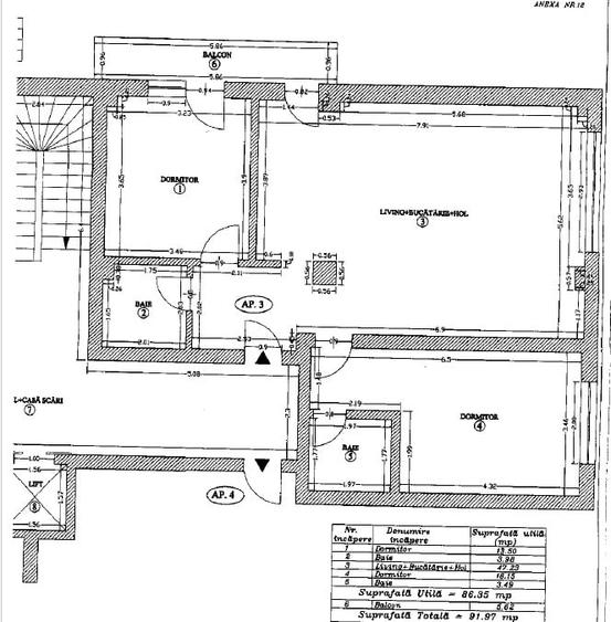 Apartament cu 3 camere, mobilat în Iancu Nicolae