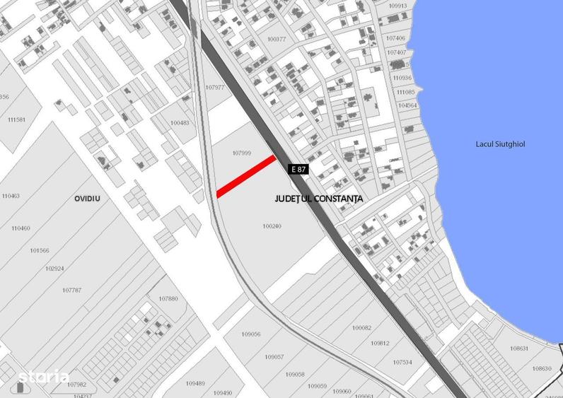 Teren 2.500 mp Ovidiu vis-a-vis de Insula Ovidiu (sens giratoriu) - 2