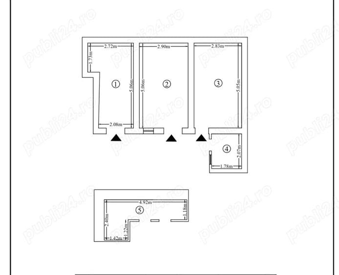 Spa?iu ultracentral de inchiriat parter, ideal birou cabinet activita?i profesionale - 2