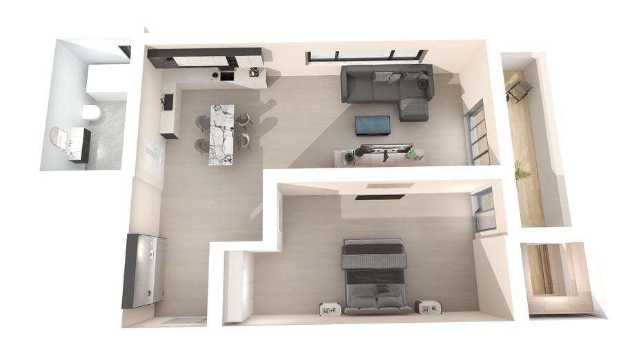 Apartament 2 camere 43 mp, balcon, lift, parcare | Comision 0% - 1