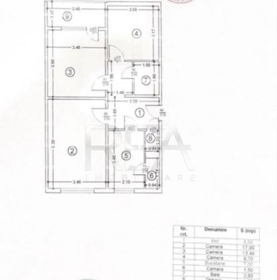 Apartament 3 camere, decomandat, et 1/4, boxa 5mp- Drumul Ta