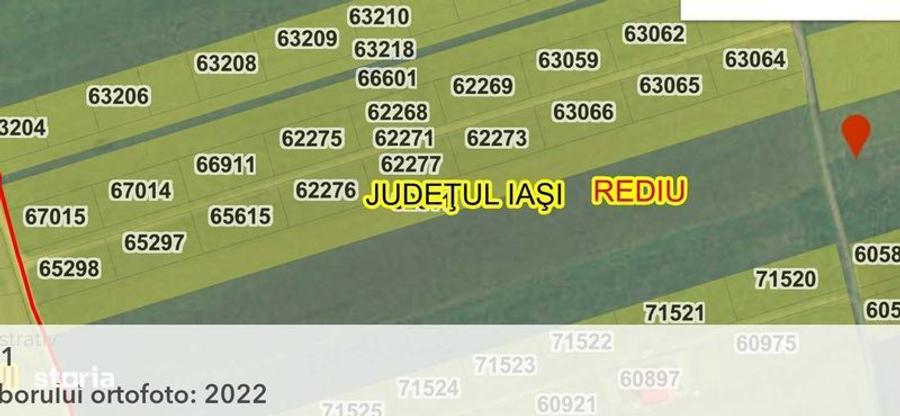 Terenuri de vanzare intravilan Rediu - 1511 mp - 2