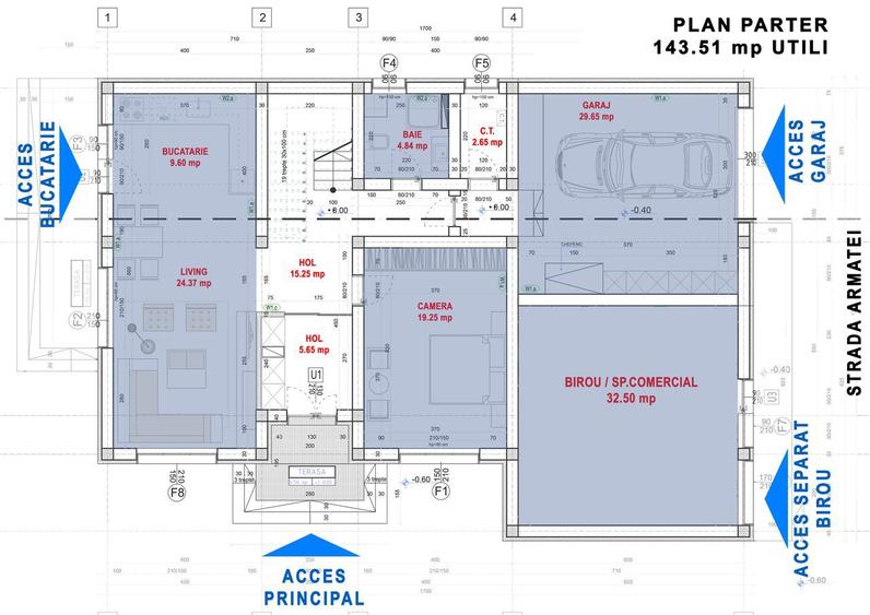 PROPRIETAR | 6 camere | +beci + garaj + parcare | teren 489 mp - 6